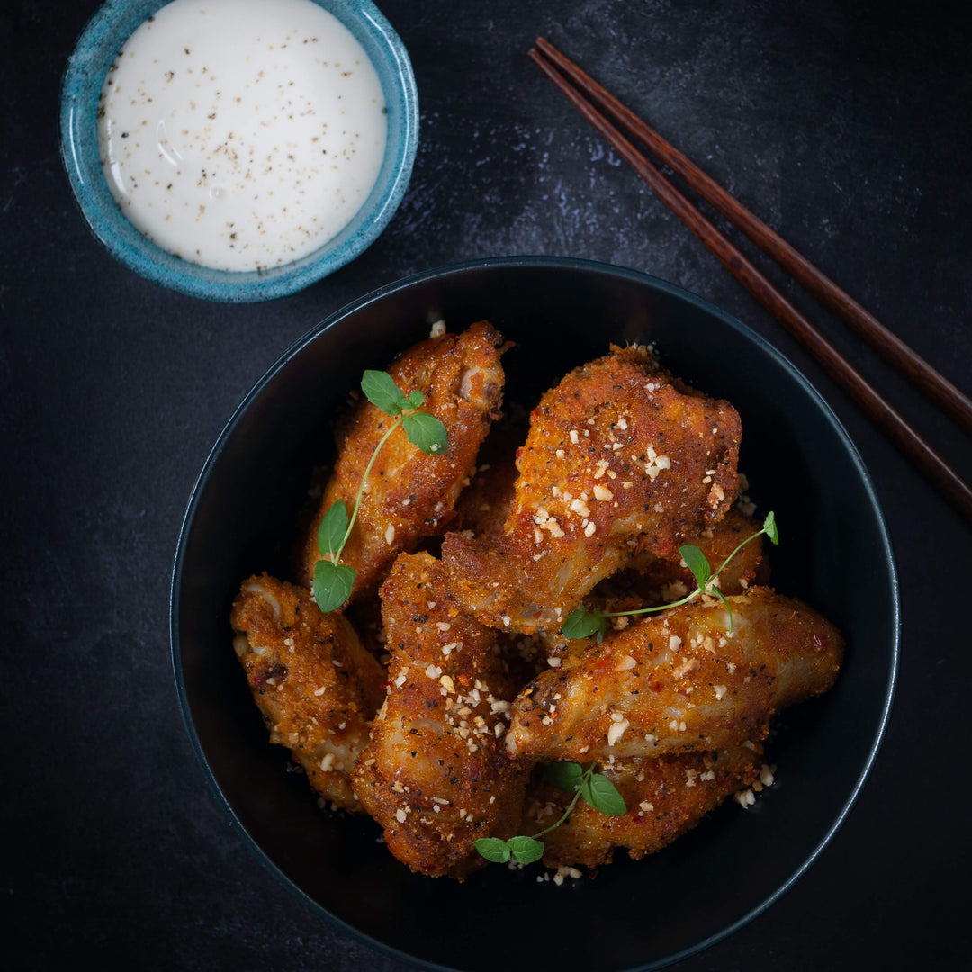 Crispy Chicken with Lime Yogurt